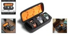 Travel-ready 3-slot Black Watch Case With Soft Microfiber Lining For Protection