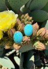 Sterling Silver Turquoise Earrings Handcrafted