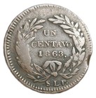 1863 Mexico Slp Un Centavo Details Coin San Luis Potosi S l p Km 390 1 Year Type