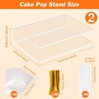 2 Pack Cake Pop Stand With Sticks Kit  Acrylic Lollipop Hold Stand  Clear Cake P