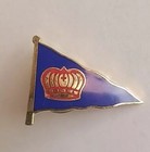 Blue Flag Red Crown Enamel  Souvenir Lapel Pin 