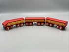 Brio 33513 Wooden Railway Diesel Train Engine   Two Passenger Cars 1984 With Box