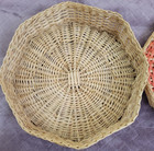 Vintage Wicker Basket X-large Octagon With Lid Handle Storage Home Decor 13  Mc