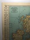 1947 Antique British Isles Authentic Old Atlas Map - Rand Mcnally World Atlas