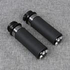 Black Cnc 1   Handlebar Hand Grips For Harley Softail Fls Flst 1996-2015 2014 Us