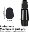 64 Pcs 0 8mm Saxophone   Clarinet Mouthpiece Cushions     Black Oval Mouthpiece Pa