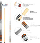 Pool Cue Stick 58  Billiard Cue Sticks 3d Printed Grip Professional Low Deflecti