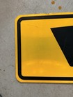Retired Yellow Arrow Traffic Road Sign -  Aluminum  15  X 30 
