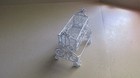 Vintage Dollhouse White Wire Wicker Furniture Doll Swinging Crib