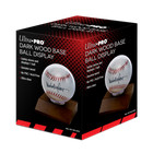 Ultra Pro Clear Display Non Pvc Baseball Black Dark Light Wood Base Organizer