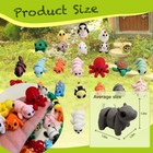 Yonaaclin 25pcs Mini Animals Figures  3d Printed 0 8 Inches  Black And Blue 