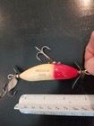Vintage Heddon Wooden Lure Sos Minnow In Good Used Condition 