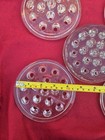 Vintage Clear Glass Flower Frogs Lot Of 5
