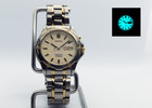 Seiko Kinetic 5m63 Titanium Sports 100 Lumibrite Cream Dial Day Date   New Cap