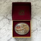 American Quarter Horse Congress Champion Belt Buckle Gist 10k Sterling Overlay