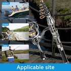 Carbon Fiber Telescopic Fishing Rod Pole Reel Combo Sea Saltwater Freshwater