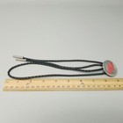 Vintage Order Of The Arrow Boy Scouts Bolo Tie Silver Tone Red Enamel 30 Inch