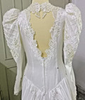 80s 90s Vintage Alfred Angelo Wedding Gown Beaded Sequined Lace Size 14