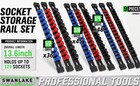 9pcs Abs Socket Organizer Portable Socket Rail Holder For Toolbox 1 4  3 8  1 2 