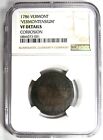 1786 Vermont Vermontensium Copper Coin - Certified Ngc Vf Details - Rare 