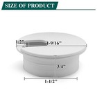 Litoexpe White Desk Cord Grommets 1-1 2 Inch  Plastic 