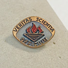 Notre Dame Pin Veritas Scientia Officium Tie Tack Lapel Pin Vintage
