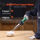 Vevor Hot Air Plastic Welder 1600w Pvc Tpo Vinyl Heat Gun Torch   11 Accessories