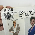Vintage 1980 s Simplicity Misses  Dress Pattern 8736 Size 16 - 18 - 20 Uncut