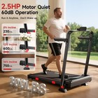 Foldable Walking Pad 16  Incline Treadmill  Max 6 3mph Electric Running Machine