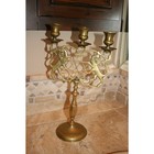 Antique Judea Lions Three-armed Shabbat Candelabra - Judaica - Havdalah