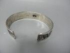 Native American Sterling Silver Pueblo Design Cuff Bracelet Signed B