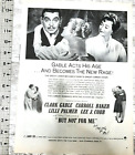 1959 But Not For Me Vintage Print Ad Clark Gable Paramount Carroll Baker Movie