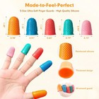 20 Pieces Rubber Finger Red  Blue  Orange  Green  Pink  Yellow  White  Gray