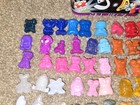 Vintage Crazy Bones Lot Of 84 Mini Figures Translucent Jaws Metal Carry Case 