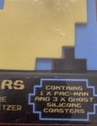 Pac-man Coaster Set Of 4 - 1 Pacman   3 Ghost Silicone Gamer Coasters New
