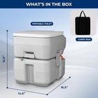 Serenelife 5 2 Gal Portable Camping Toilet For Adults  100  Flushes  Porta Potty