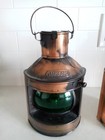 Vintage Lookships Copper Finish Port   Starboard Lanterns Nautical Oil Lamps