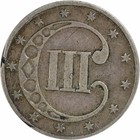 1853 Three Cent Silver F Uncertified  528
