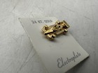 Indy 500 Car Indianapolis Racing Tie Tack Hat   Lapel Pin 24k Gold Electorplate