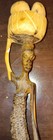 Vintage Makonde Style Hand Carved Ebony Wood Sculpture Tanzania African Folk Art