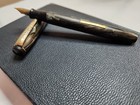 Vintage  Art Deco Eagle  Fountain  Pen Green silver Marbleized Special Alloy Nib
