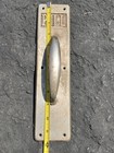 2lb Used Heavy Vintage Usa Brass Pull Plate Handle 12 x 3  Door Patina Old Shop