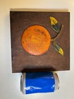 Vintage Hand Carved Orange Fruit Wall Plaque Mid Century Wooden Wood Art Picture