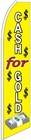 Cash For Gold Flutter Flag Tall Curved Advertising Sign Feather Swooper Banner