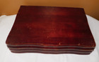Vintage Rogers Wooden Flatware Silverware Storage Chest Box  Crafts