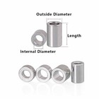 M3 4 5 6 8 Aluminium Alloy Standoff Spacers Stand Off Collar Round Spacer Bush