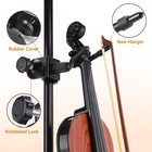 Violin Hanger With Bow Holder  Heavy Duty Metal   Viola Holder Black 
