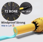 72-bone Automatic Folding Umbrella     Windproof  Compact  Reinforced Rain   Sun