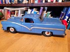 Very Nice  Large Tin  Friction Powered  1956 Ford  Coupe With Continental Wheel