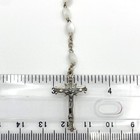 Vintage Sterling Silver Rosary Italy Milky White Beaded